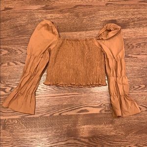 Shein cropped puff sleeve top